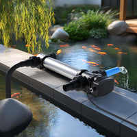 CUV-736 Chiarificatore UV per laghetto, acciaio inox, Sterilizzatore con lampada 36W