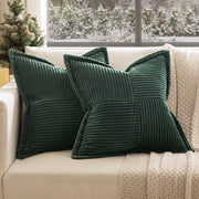 Set di 2 cuscini con fodera in corduroy fluide - 45x45 cm
