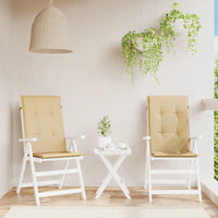 Cuscini Sedia Schiena Alta 2 Beige Mélange 120x50x4 Tessuto 4002421