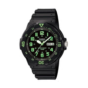Trade Shop - Orologio Da Polso Casio Mrw-200h-3bvef Analogico Uomo Sportivo Nero Verde -