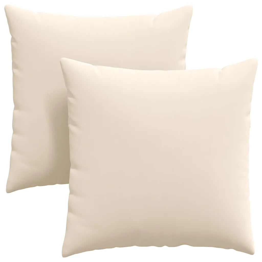 Cuscini da Divano 2 pz-Set di 2 Cuscini per Sofa Beige 80 x 80 cm Tessuto