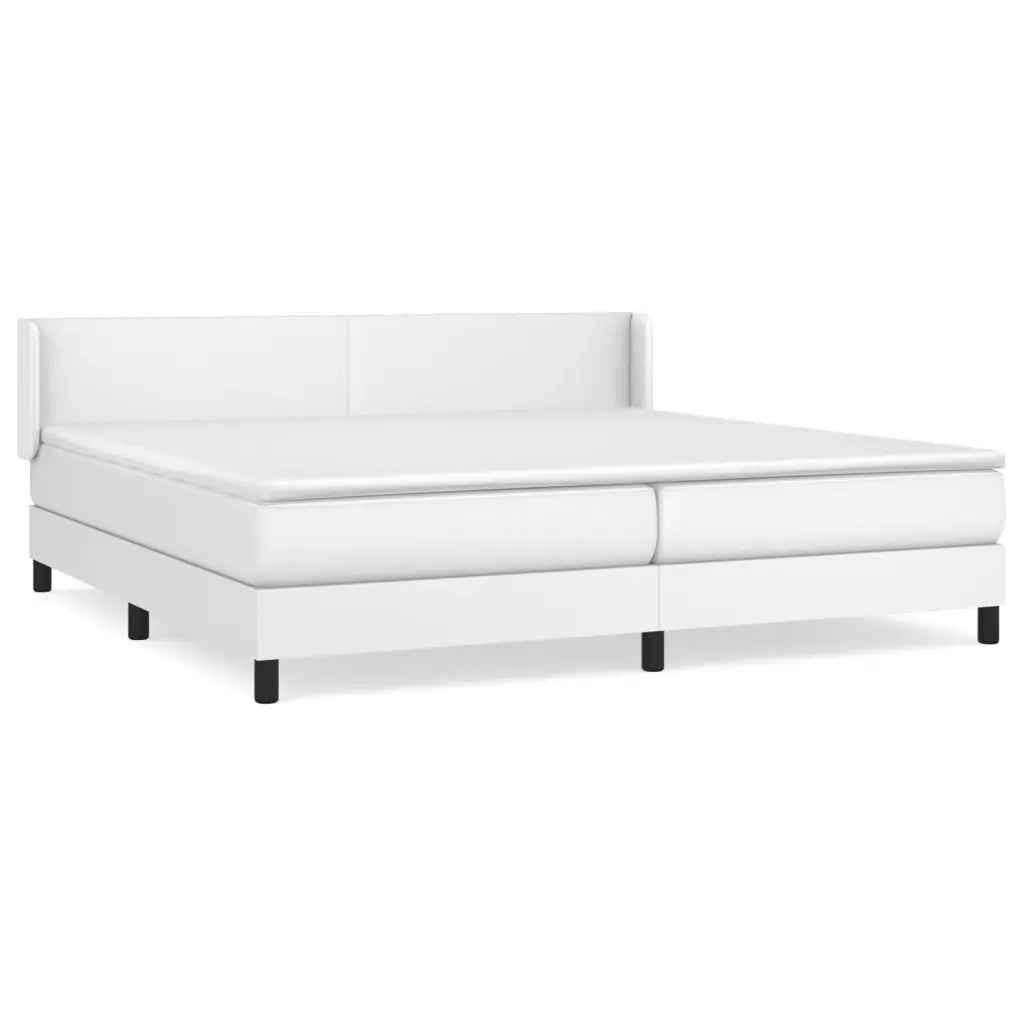 Giroletto a Molle con Materasso Bianco 200x200cm in Similpelle cod mxl 58287