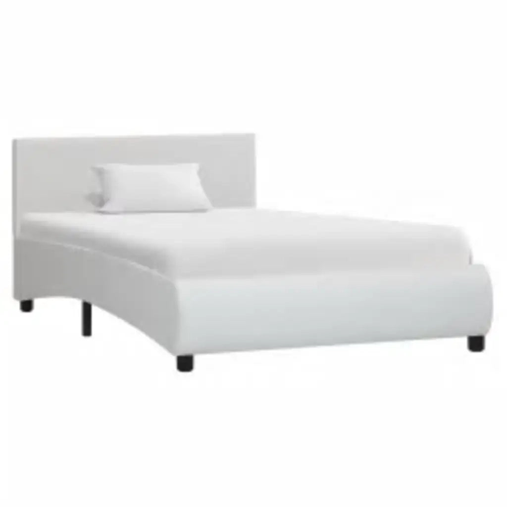 Giroletto con LED senza Materasso Bianco in Similpelle 90x200cm 285486