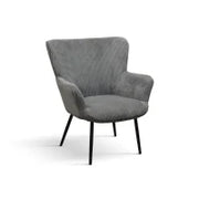 PAZZO DESIGN Poltrona Titti Grigio Scuro, rivestimento in velluto