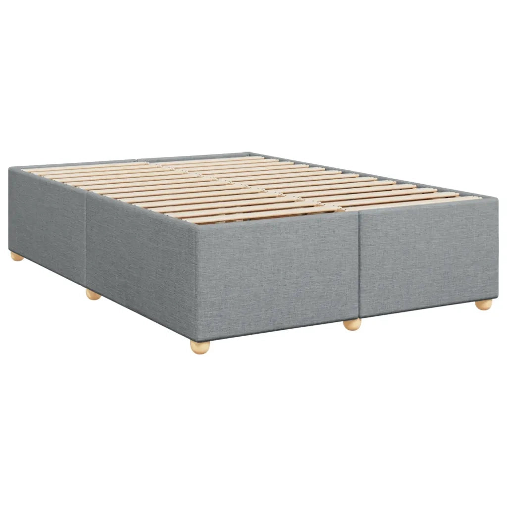 vidaXL Giroletto a Molle con Materasso Grigio Chiaro 140x190cm Tessuto