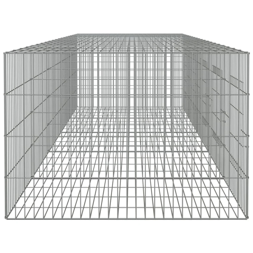 Gabbia per conigli con 5 pannelli 273 x 79 x 54 cm ferro zincato argento 02_0041691