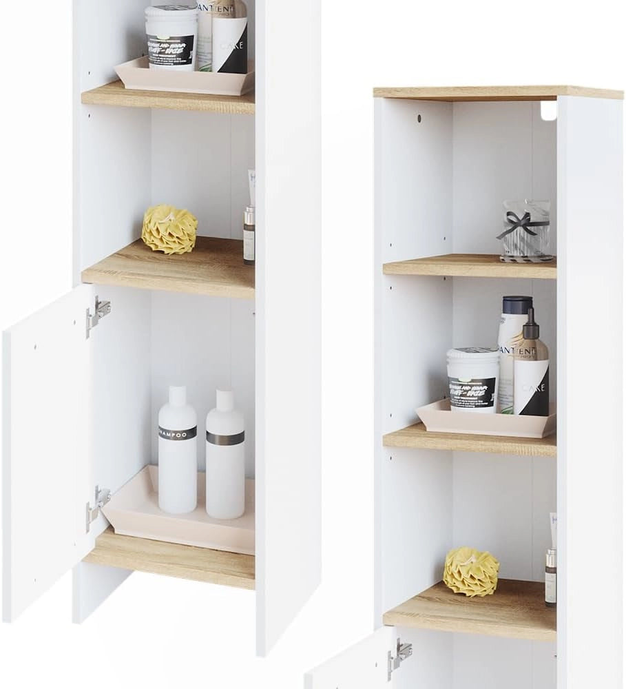 Mobile bagno alto Elvio, Bianco, 32 x 136.6 cm
