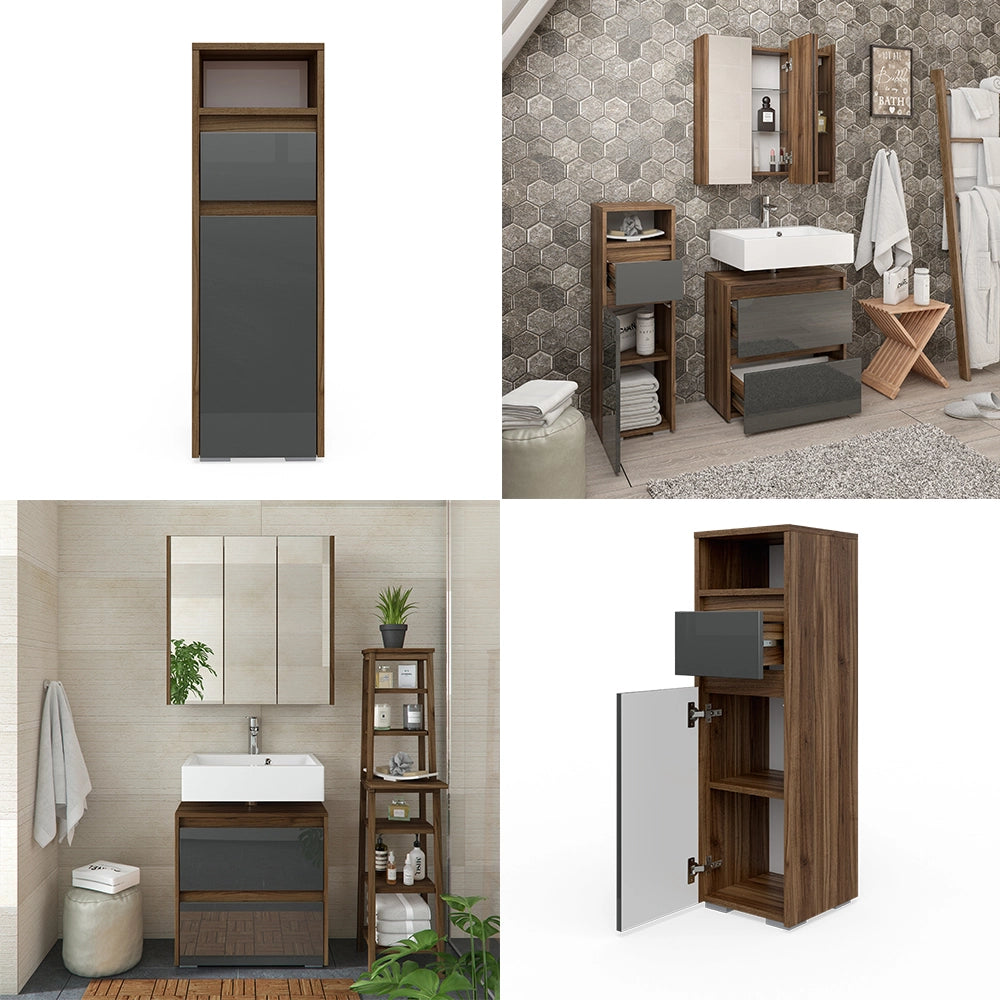 Vicco Mobiletto bagno Antracite lucido 30.2 x 96.3 cm