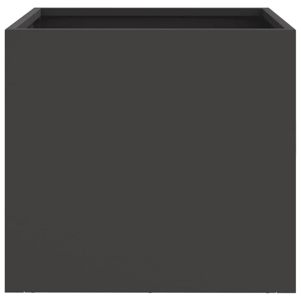 Fioriera rialzata per piante fiori patio giardino 32 x 30 x 29 cm acciaio nero 02_0037507