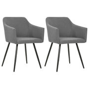 323093 Dining Chairs 2 pcs Light Grey Fabric