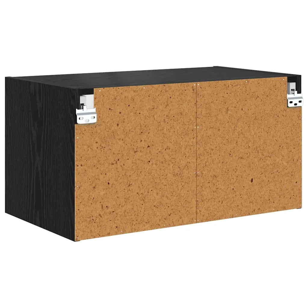 Armadi da Parete 2 pcs Rovere Nero 68 x 37 x 35 cm