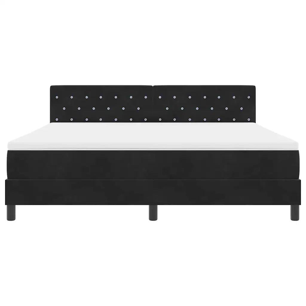 Letto a molle con testiera Nero 180 x 200 cm Velluto 3342604