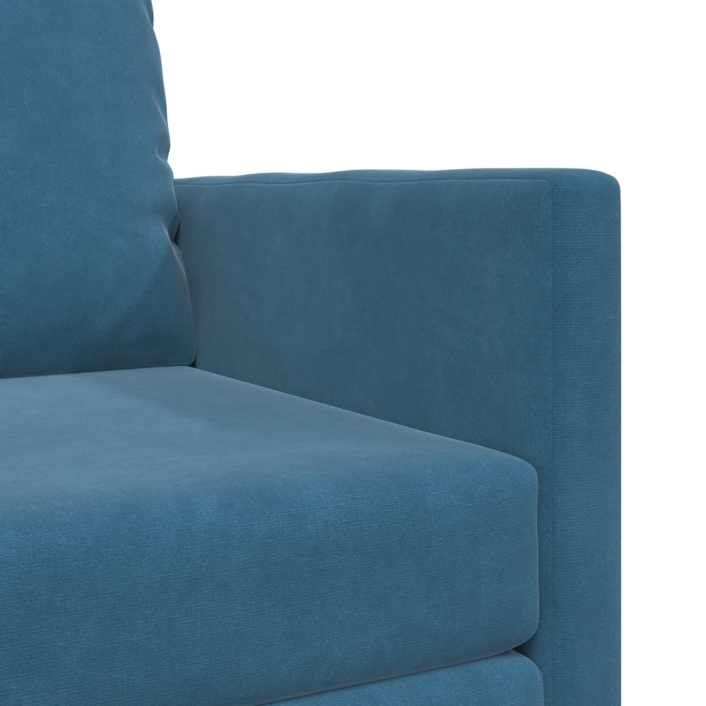 Divano Letto 2-in-1 Blu 74x77x81 cm in Velluto
