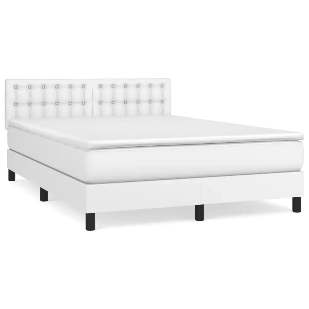 Giroletto a Molle con Materasso Bianco 140x200 cm in Similpellecod mxl 77160