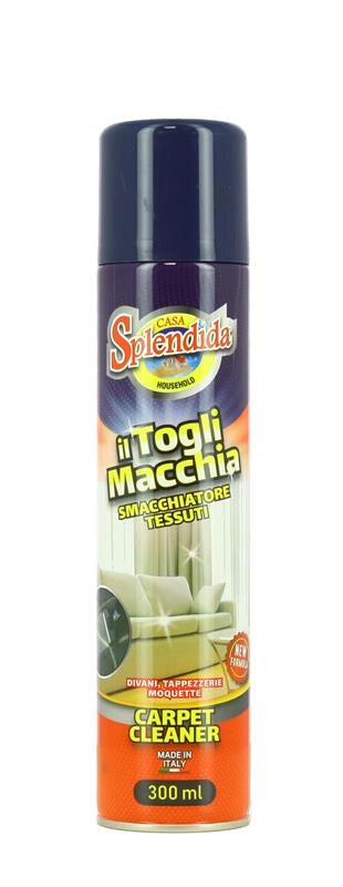 SPLENDIDA IL TOGLIMACCHIA SMACCHIATORE PER TESSUTI 300 ML DIVANI TAPPEZZERIE MOQUETTE - CARPET CLEANER MADE IN ITALY