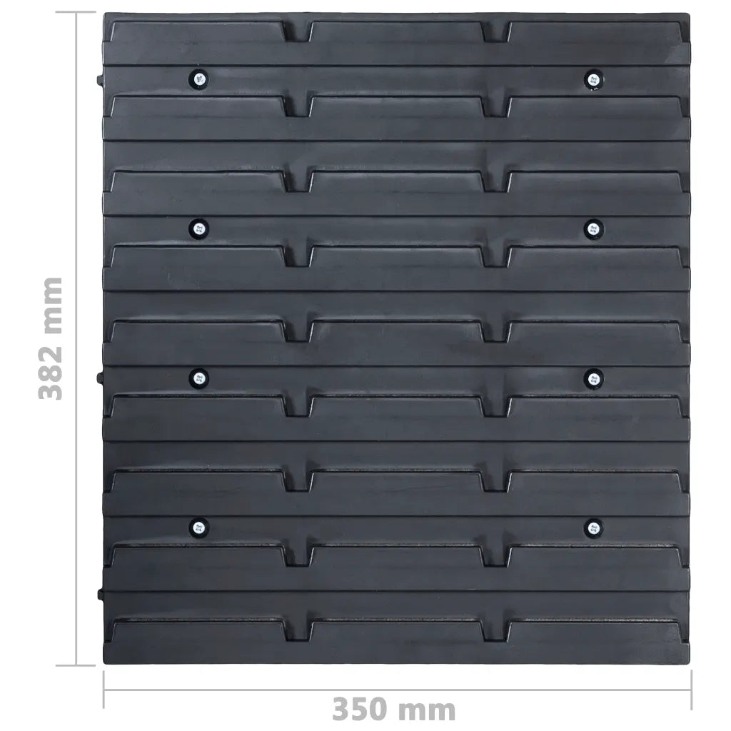 Kit Contenitori 29 pz con Pannelli a Parete Rosso e Nero CFW2234250