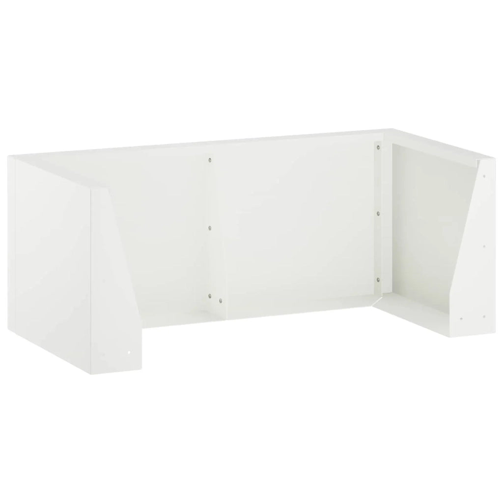 Muro di contenimento 8 pz 300 x 100 x 40 cm Acciaio Bianco 3449248