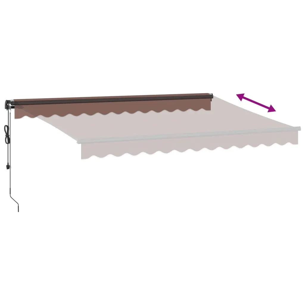 Tenda da Sole Retrattile Automatica Marrone 350x250 cm 3310206