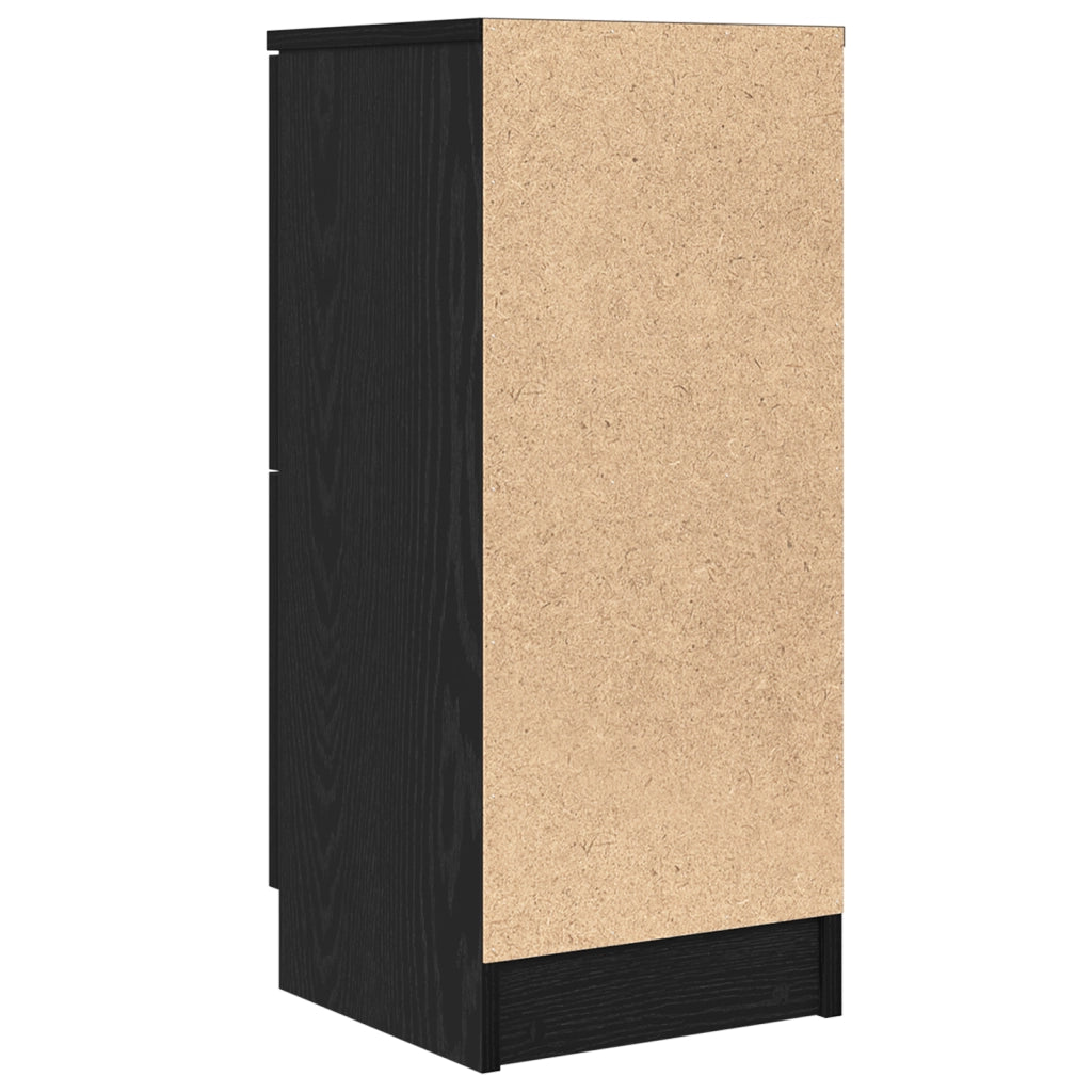 Credenze 2 pz in Rovere Nero, 30x30x70 cm, Realizzate in Legno Ingegnerizzato