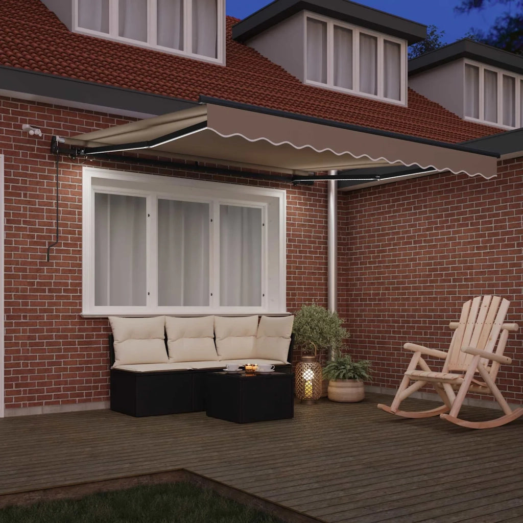 Tessuto per Tenda con Beige 350 x 250 cm Poliestere 3330346