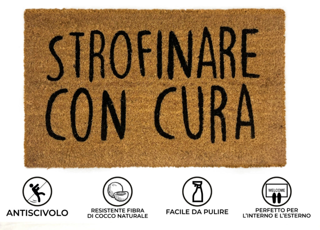 Zerbino Entrata Ingresso Casa Antiscivolo Cocco Allegro Strofinare Con Cura