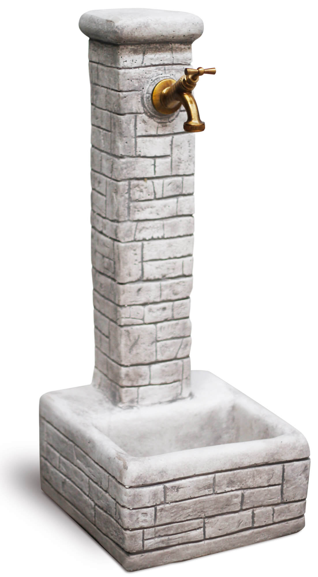 Fontana da Giardino Senza Rubinetto in Cemento Granulato di Marmo Iglesias Grigio