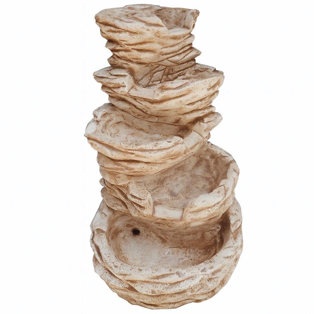 Fontana giardino niagara marrone calcestruzzo senza rubinetto 70 x 60 x h.95 cm