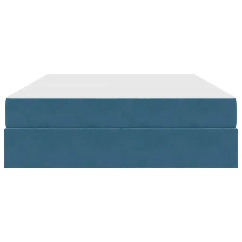 Letto con contenitore e materasso Blu Scuro 140 x 200 cm 3399728
