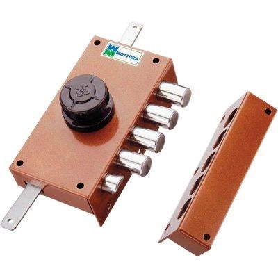 SERRATURA LEGNO APPLICARE 30437 MOTTURA  C.POMPA M2 + SCR + POMOLO E.MM 30 SX
