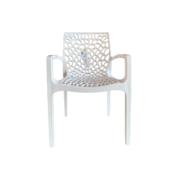 SEDIA IN POLIPROPILENE CON BRACCIOLI 'GRUVYER' bianco  - GRANDSOLEIL
