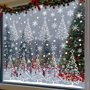 Sticker per Albero di Natale Bianco per Decorazioni di Natale per Negozio di Natale - Sticker per Vetrina senza Residui di Elettricità Statica