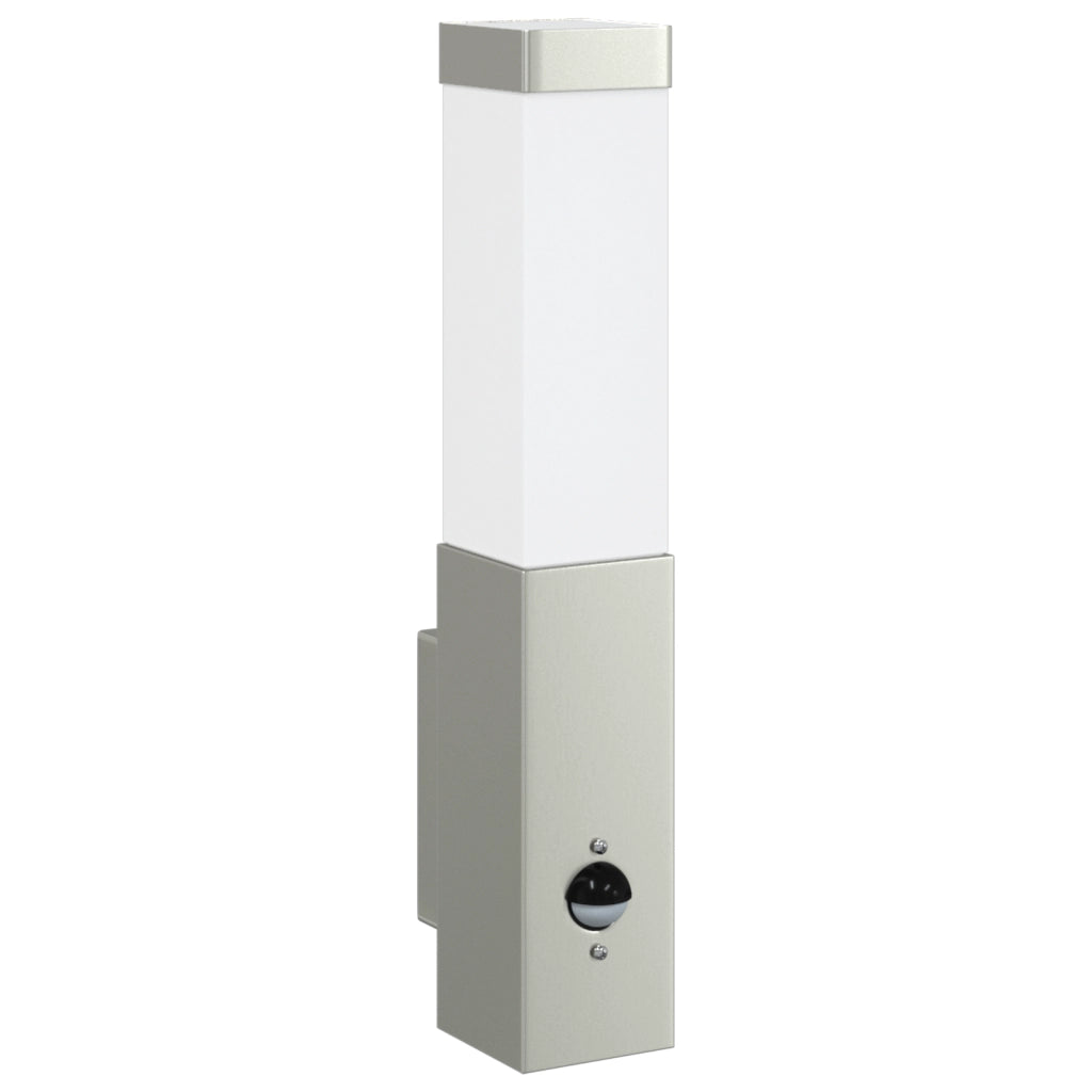 Faretto da Esterno con Sensore 2 pz Argento Acciaio Inossidabile IP44