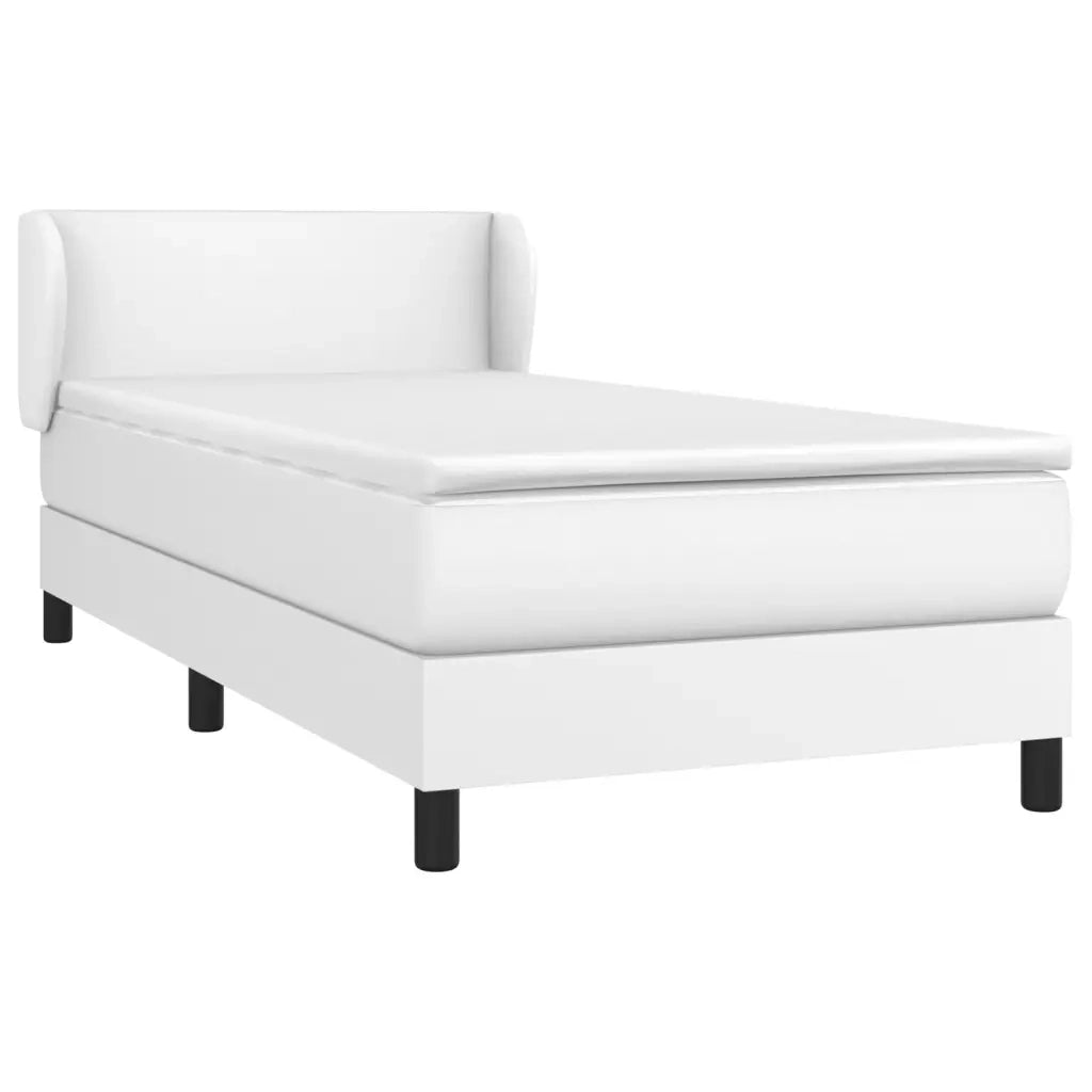 Giroletto a Molle con Materasso Bianco 90x200 cm in Similpelle 3127170