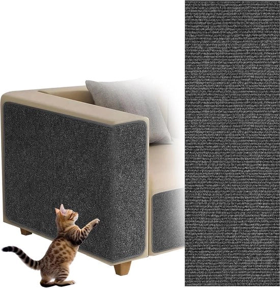 Mat per gatto autofixante - pannelli per gatti - grigio scuro - 40 x 200 cm
