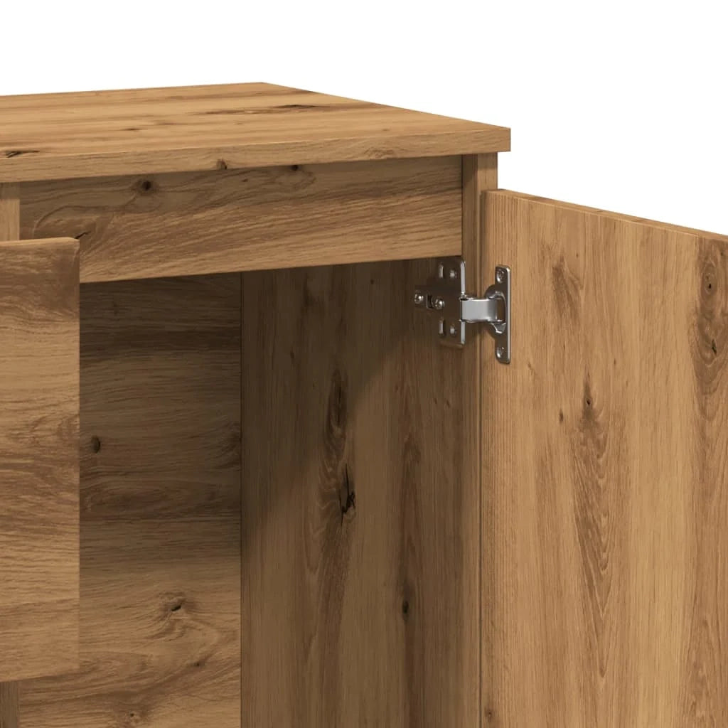 Buffet credenza cassettiera mobiletto mobile contenitore organizer cucina soggiorno salotto fatto a mano 102 x 35 x 70 cm legno ingegnerizzato marrone 02_0030807