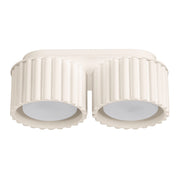Plafoniera moderna ovale beige 21cm 2xGX53 VISTAO Pure Lume
