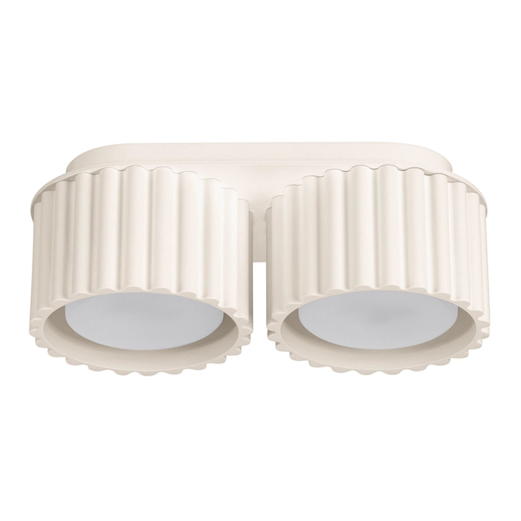 Plafoniera moderna ovale beige 21cm 2xGX53 VISTAO Pure Lume