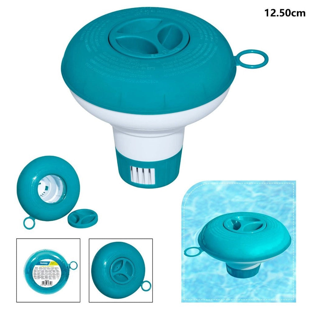 Trade Shop - Dosatore Dispenser Galleggiante 12,7cm Per Compresse Cloro Piscina Vasche 58210 -