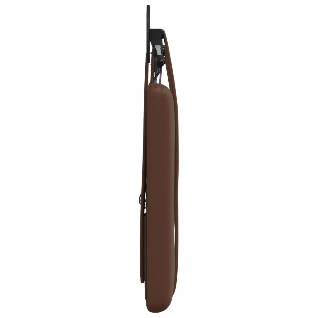 Testiera sospesa Con luce LED Marrone Similpelle
