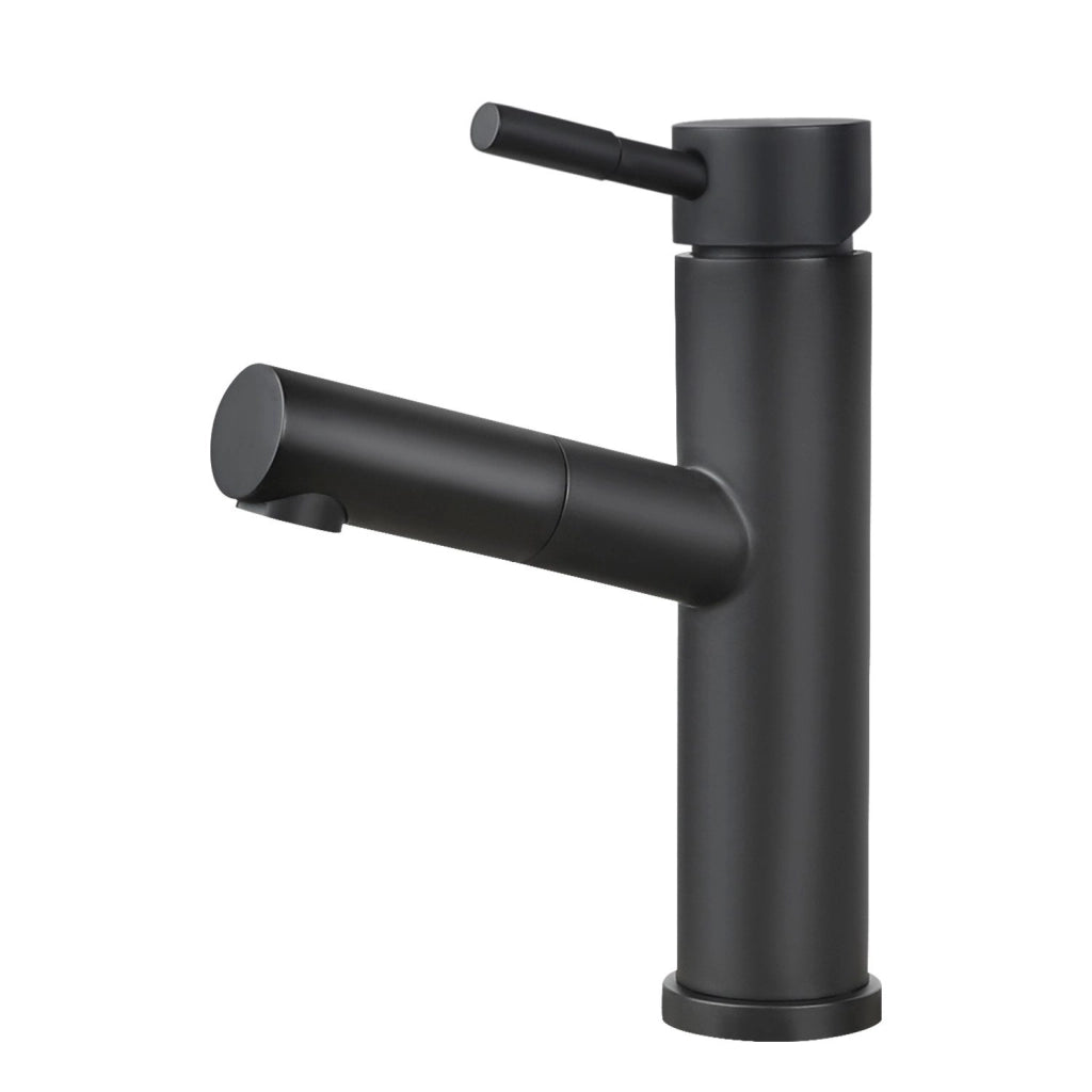 ZMH Rubinetti per lavabo Bagno Rubinetti neri Miscelatore doccia estraibile Rubinetti per cucina