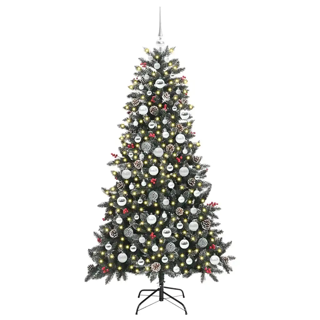 Albero di Natale artificiale con 300 LED Verde 180 cm 3395885