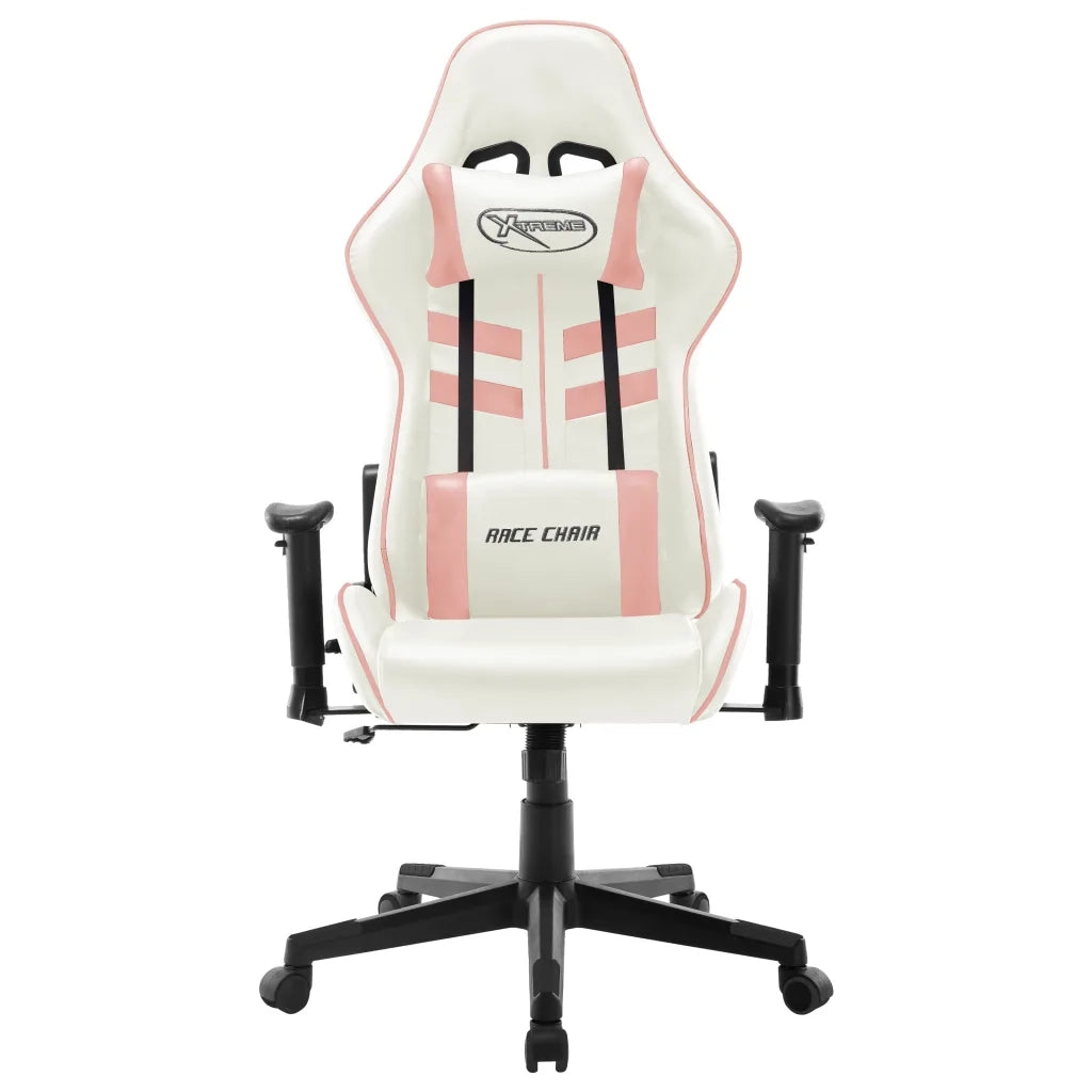 Sedia da Gaming Bianca e Rosa in Similpelle cod mxl 65517