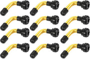 12 pezzi di coperture per valvole PVR50 senza gomma - Fondamentale per la guida motoristica - Tonalità d'oro - Soluzione antilegue - Adatto per biciclette e scooter...