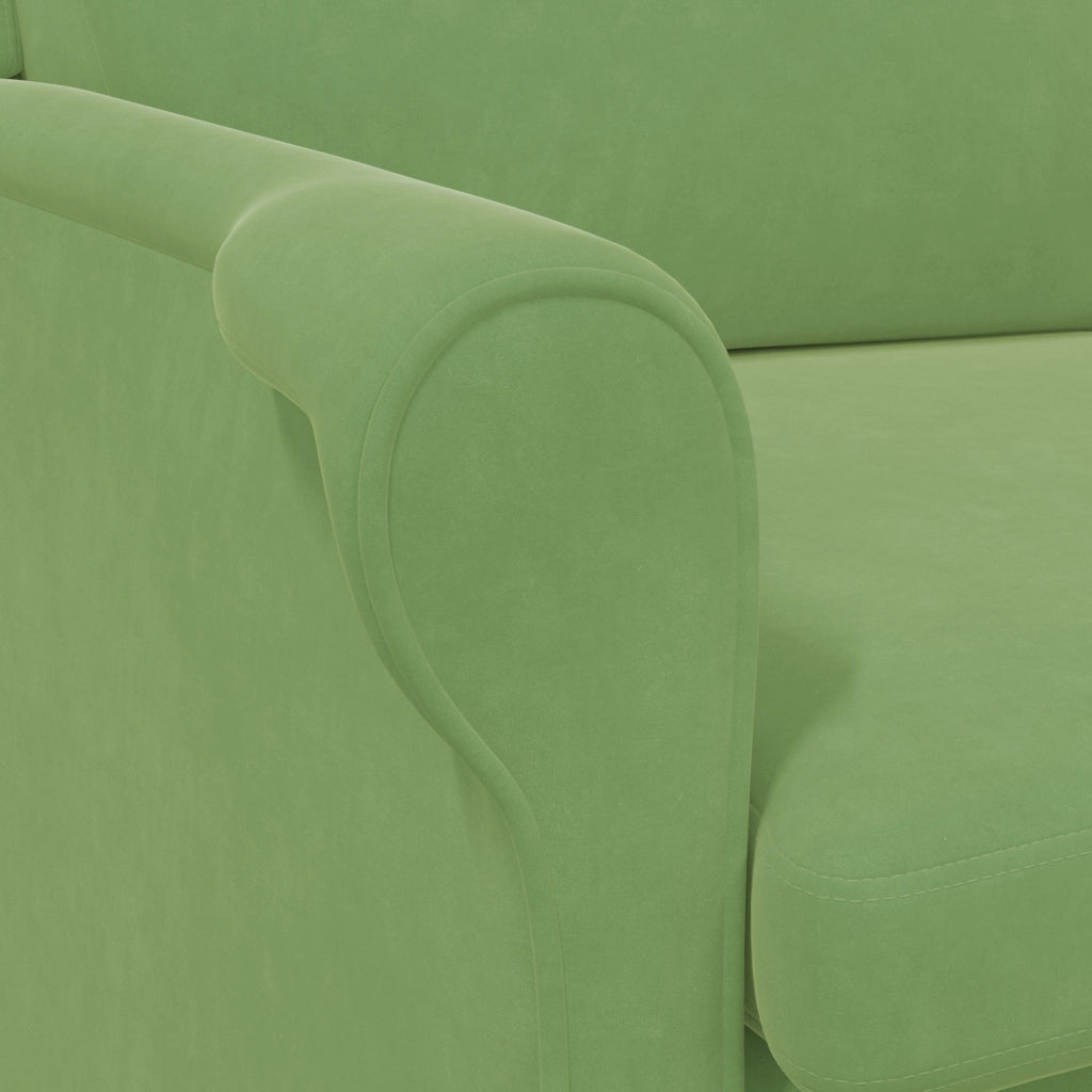 Poltrona Verde Chiaro Verde chiaro Tessuto, Legno