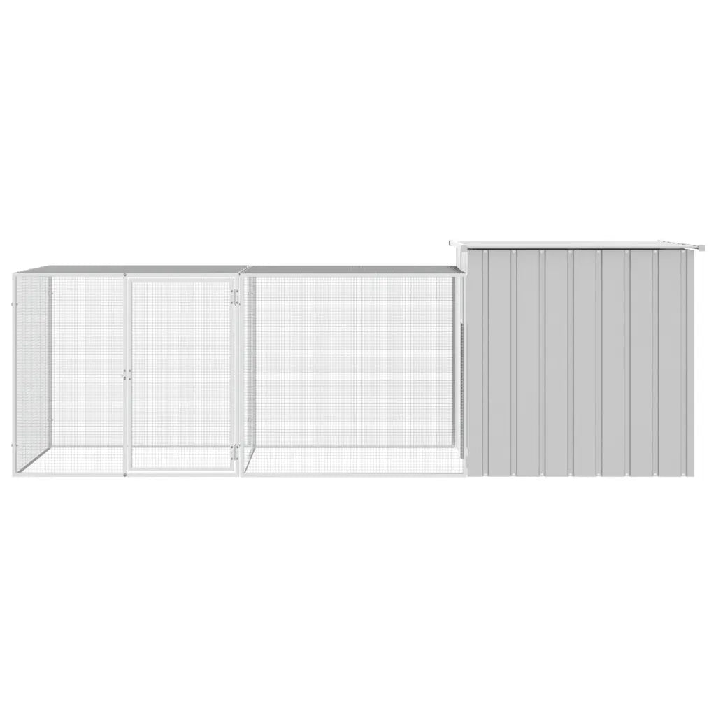 Gabbia per Polli Grigia 300x91x100 cm Acciaio Zincato 3106460