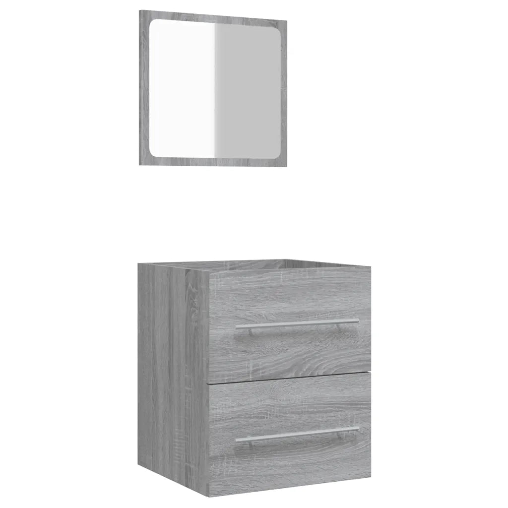 Mobile da Bagno con Specchio Grigio Sonoma 41x38,5x48 cm 820470