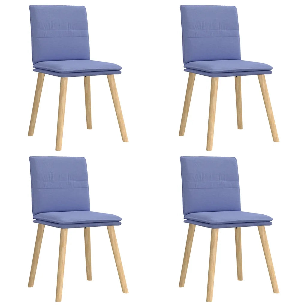 Sedie da Pranzo 4 pz | Sedie da cucina Blu Jeans in Tessuto