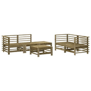 Set Salotto da Giardino 6 pz | Set di Mobili da Esterno in Legno Impregnato di Pino