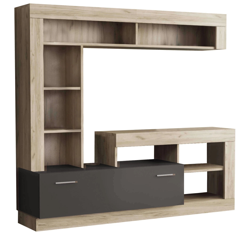 Parete Attrezzata per Soggiorno in Legno Composito cm 185x40x90 - GABE