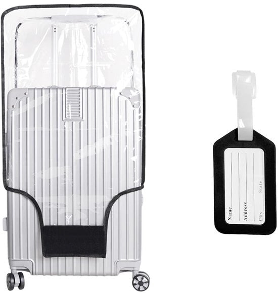 Sacca a protezione per bagagli acqua resistente - protezione per valigia 30 pollici - copertura per valigia - etichetta per valigia - durata garantita - design trasparente